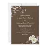 fatfatin Cream Roses & Swirls Wedding Invitation