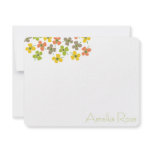 fatfatin Daisy Pop Lime Peach Thank You Card Personalized Invites