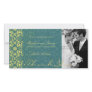 fatfatin Damask Swirls Lace Peacock Thank You 2 Personalized Photo Card