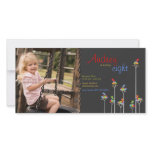 fatfatin Dot Trees + Cute Birds Birthday Invite Personalized Photo Card