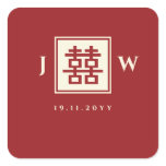 fatfatin Double Happiness Chinese Wedding Sticker
