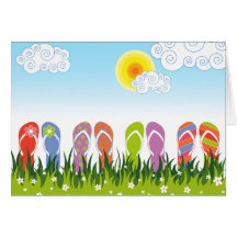 fatfatin Flip Flops Fun In The Sun Custom Card