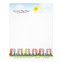 fatfatin Flip Flops Fun In The Sun Letterhead