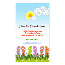 fatfatin Flip Flops Fun In The Sun Profile Card Business Card Templates
