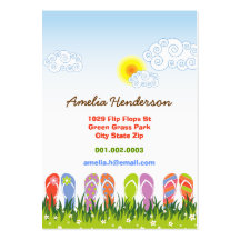fatfatin Flip Flops Fun In The Sun Profile Card Business Card