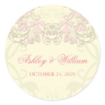 fatfatin Floral Flourish Baby Pink Wedding Sticker