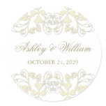 fatfatin Floral Flourish Barley Wedding Sticker