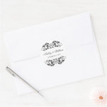 fatfatin Floral Flourish Charcoal Wedding Sticker