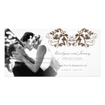 fatfatin Floral Flourish Coffee Wedding Thank You Picture Card