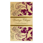 fatfatin Floral Flourish Plum Purple Profile Card Business Cards