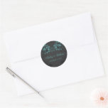 fatfatin Floral Flourish Teal Wedding Sticker