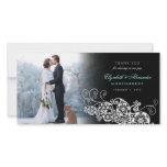 fatfatin Floral Paisley White Wedding TQ Card Photo Card