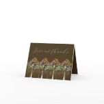 fatfatin Four Seasons Trees Brown Thank You Card