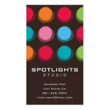 fatfatin Fuzzy Colour Dots Profile Card Business Card