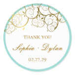 fatfatin Golden Spirals Thank You Sticker