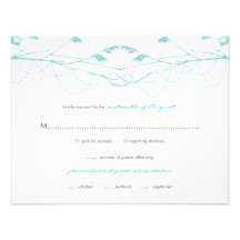fatfatin Knotted Love Trees 02 Wedding RSVP Card Invite