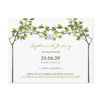 fatfatin Knotted Love Trees Save The Date Postcard