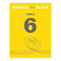 fatfatin Loopy Love Lines Table Number Card Postcard