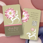 fatfatin Lotus Flower, Yoga and Om Profile Card business cards