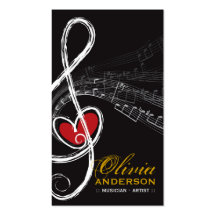 fatfatin Love And Music Artist Businesscard Business Card Templates