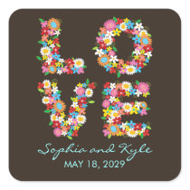 fatfatin LOVE Spring Flowers Wedding Stickers