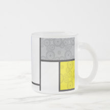 fatfatin Mondrian + Retro Circles Custom Mug
