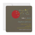 fatfatin Nesting Bird Family 3 Baby Shower Invite