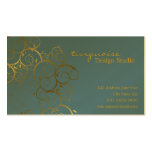 fatfatin Ornamental Gold Spiral Vine Profile Card Business Card Template