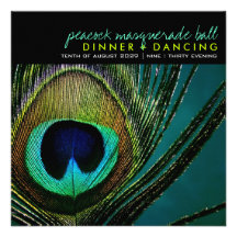 fatfatin Photography Peacock Feather Party Invite