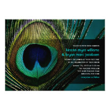 fatfatin Photography Peacock Feather Wedding Announcements