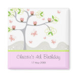 fatfatin Pink Cupcakes Tree Birthday Magnet