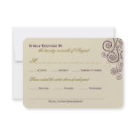 fatfatin Purple Boho Spirals Wedding RSVP Card
