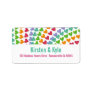 fatfatin Rainbow Heart Sprinkles Address Labels
