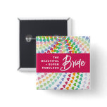 fatfatin Rainbow Heart Sprinkles Wedding Name Tag
