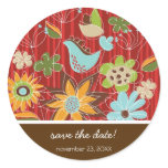 fatfatin Red Floral Garden Wedding Sticker