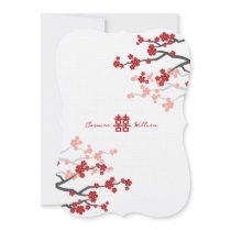 fatfatin Red Sakuras Double Happiness Wedding