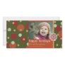fatfatin Retro Holiday Dots Greeting Photo Card