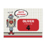 fatfatin Retro Robot Birthday Invite Postcard