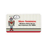 fatfatin Retro Robot Custom Address Labels