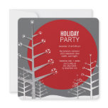 fatfatin Snow Trees Holiday Party Invitation