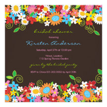 fatfatin Spring Flower Garden Bridal Shower Invite