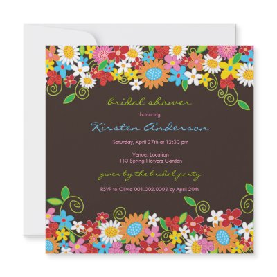 fatfatin Spring Flower Garden Bridal Shower Invite by fat_fa_tin