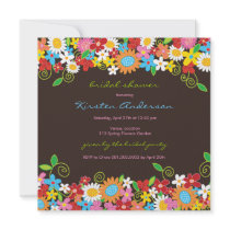 fatfatin Spring Flower Garden Bridal Shower Invite