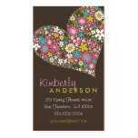 fatfatin Spring Flowers 2 Valentine Heart Profile Business Card Template