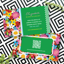 fatfatin Spring Flowers Garden Profile Card Business Card Templates