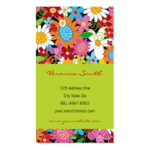 fatfatin Spring Flowers Garden Profile Card Business Card Templates