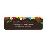 fatfatin Spring Flowers Garden Return Address Labe Return Address Label