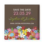 fatfatin Spring Flowers Garden Save The Date Magne