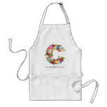 fatfatin Spring Flowers Monogram Custom Apron