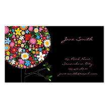 fatfatin Spring Flowers Pop Tree Businesscard Business Card